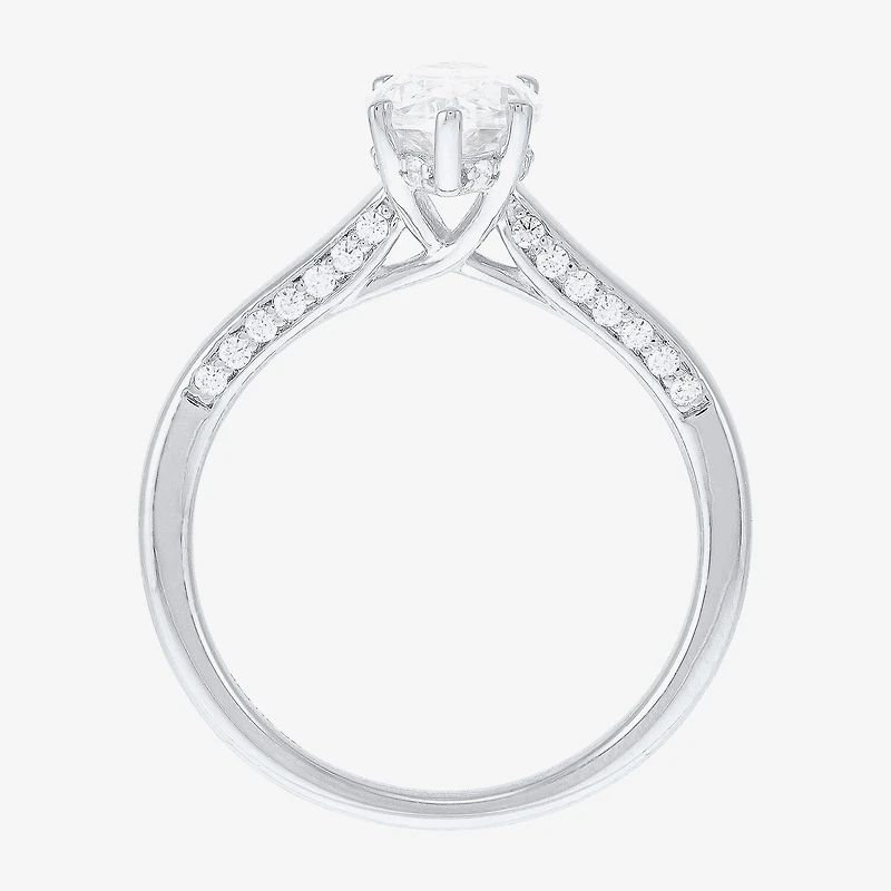 (H-I / Si2) Womens 1 3/4 CT. T.W. Lab Grown White Diamond 10K Gold Marquise Engagement Ring