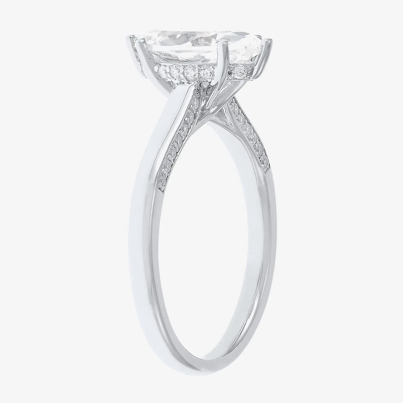 (H-I / Si2) Womens 1 3/4 CT. T.W. Lab Grown White Diamond 10K Gold Marquise Engagement Ring
