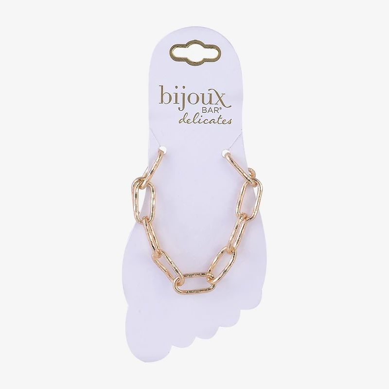 Bijoux Bar Delicates Womens 9 Inch Cable Ankle Bracelet
