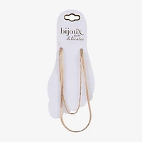 Bijoux Bar Delicates Womens 9 Inch Herringbone Ankle Bracelet
