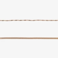 Bijoux Bar Delicates Womens 9 Inch Herringbone Ankle Bracelet