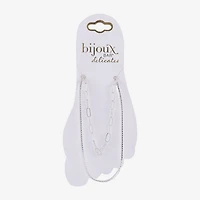 Bijoux Bar Delicates Womens 9 Inch Herringbone Ankle Bracelet