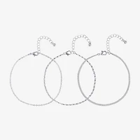 Bijoux Bar Delicates Womens 9 Inch Curb Ankle Bracelet