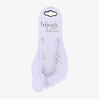 Bijoux Bar Delicates Womens 9 Inch Link Moon Ankle Bracelet