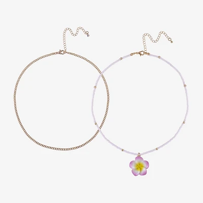 Arizona Unisex Flower 2-pc. Necklace Set