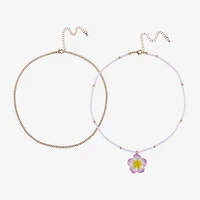 Arizona Unisex Flower 2-pc. Necklace Set