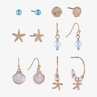 Arizona Unisex 6 Pair Earring Set
