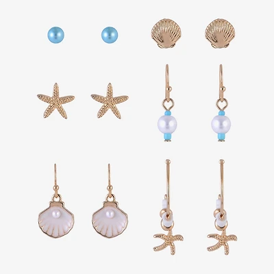 Arizona Unisex 6 Pair Earring Set