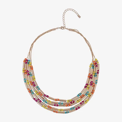 Mixit Womens 18 Inch Beaded Necklace