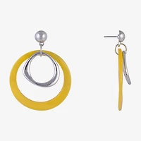 Mixit Womens Circle Drop Earrings