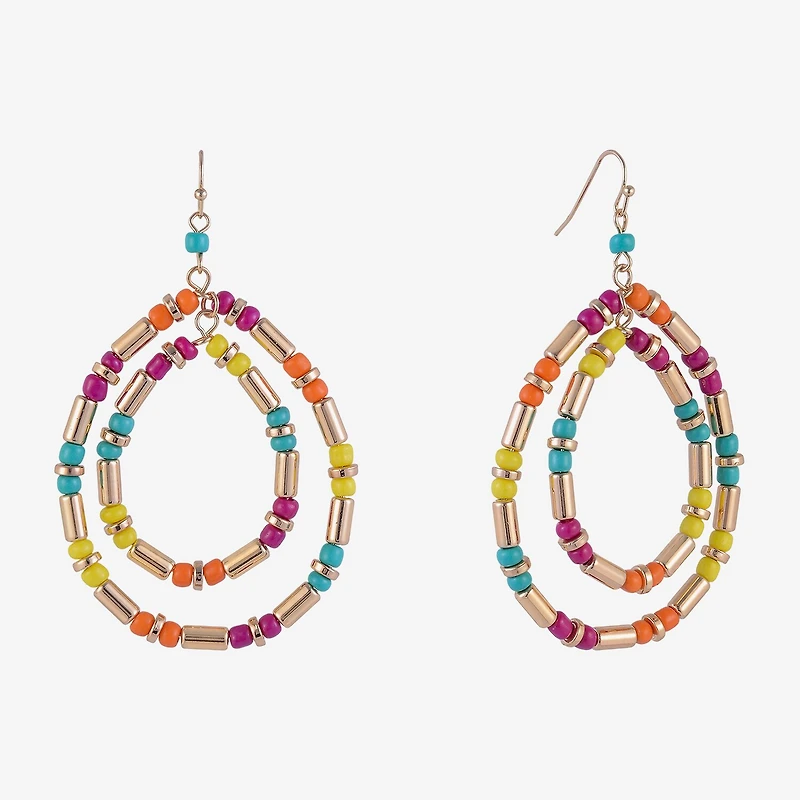 Mixit Womens Oval Drop Earrings