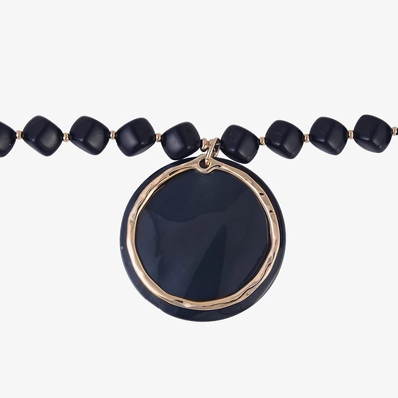 Mixit Womens Circle 16 Inch Pendant Necklace