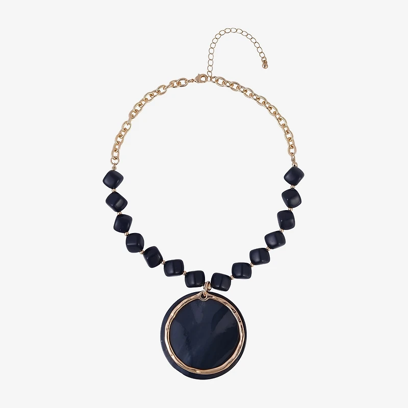 Mixit Womens Circle 16 Inch Pendant Necklace