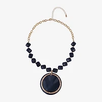 Mixit Womens Circle 16 Inch Pendant Necklace