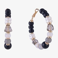 Mixit Womens 31.6mm Circle Hoop Earrings