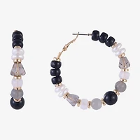 Mixit Womens 31.6mm Circle Hoop Earrings