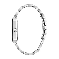 Bulova Quadra Mens Silver Tone Stainless Steel Bracelet Watch 96d145