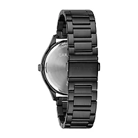 Caravelle Designed By Bulova Mens Black Stainless Steel Bracelet Watch 45c116