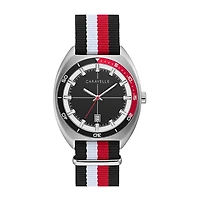 Caravelle Designed By Bulova Mens Multicolor Strap Watch 43b168