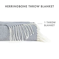 Casual Comfort Herringbone Lightweight Throw