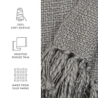 Casual Comfort Slub Yarn Washable Midweight Throw