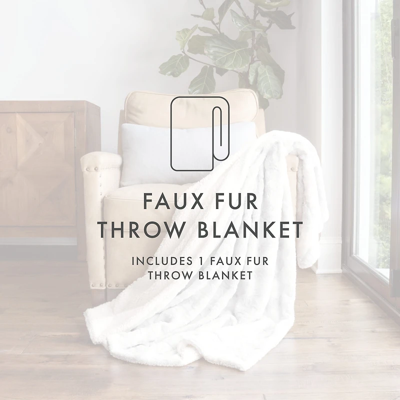 Casual Comfort Faux Fur Tie Dye Reversible Extra Weight Throw Blanket