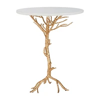 Carolyn Rooted Gold Accent Table