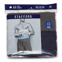 Stafford Knit Mens 4 Pack Boxers 305939