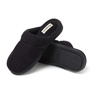 Dearfoams Serena Marled Chenille Scuff Womens Memory Foam Slip-On Slippers