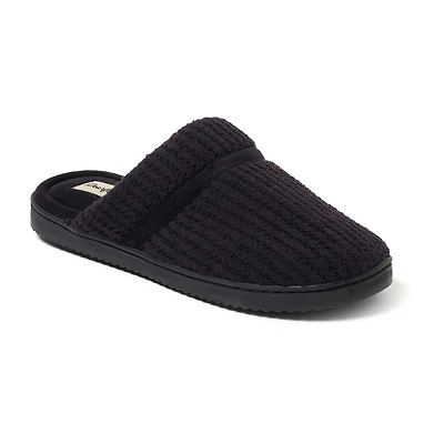 Dearfoams Serena Marled Chenille Scuff Womens Memory Foam Slip-On Slippers