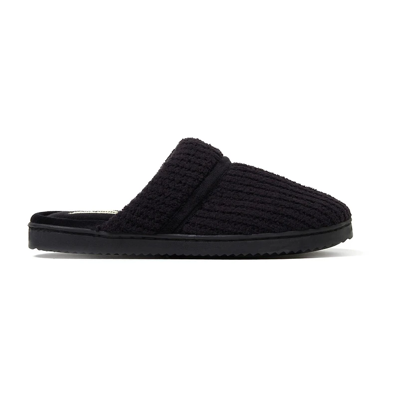 Dearfoams Serena Marled Chenille Scuff Womens Memory Foam Slip-On Slippers
