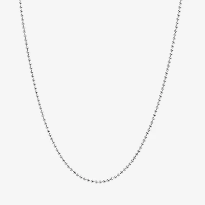 Silver Treasures Made Italy Womens Sterling 16 Inch Bead Chain Necklace