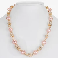 Monet Jewelry Layered Womens 17 Inch Collar Necklace
