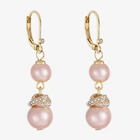 Monet Jewelry Womens Simulated Pearl Round Drop Earrings