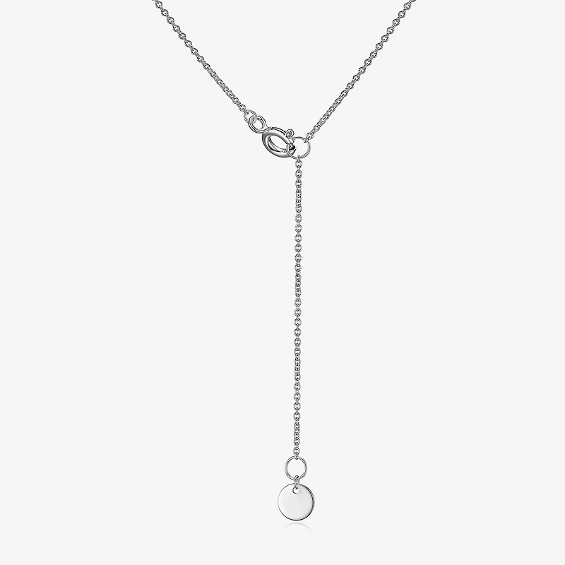 Womens Lab Grown Red Ruby & 1/8 CT. T.W. Lab Grown White Diamond Sterling Silver Cross Pendant Necklace