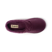 Dearfoams Darcy Velour Scuff Womens Memory Foam Clog Slippers