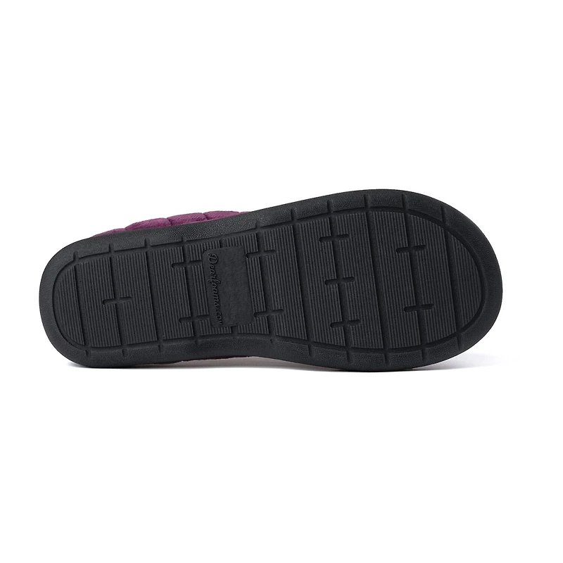 Dearfoams Darcy Velour Scuff Womens Memory Foam Clog Slippers