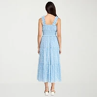 Trixxi Womens Juniors Sleeveless Floral A-Line Dress