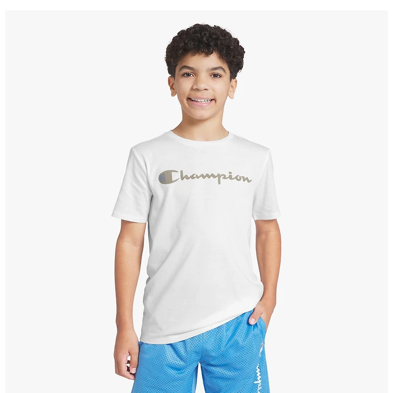 Champion Big Kid Boys Round Neck Short Sleeve Regular Fit Graphic T-Shirt
