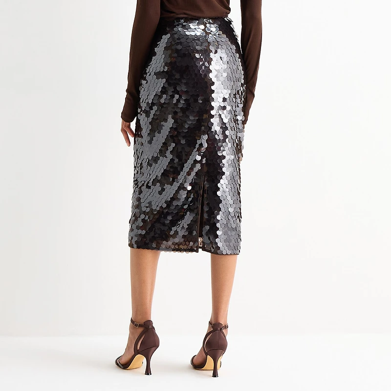 Worthington Womens Petite Midi Pencil Skirt