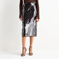 Worthington Womens Petite Midi Pencil Skirt