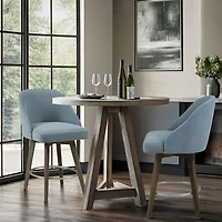 Madison Park Walsh Counter Stool Height Upholstered Swivel Bar