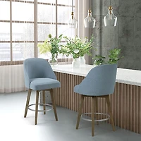 Madison Park Walsh Counter Stool Height Upholstered Swivel Bar