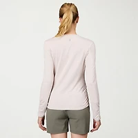 Free Country Womens Crew Neck Long Sleeve Stretch Fabric T-Shirt