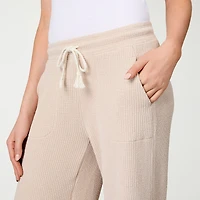 Free Country Womens Comfort Waistband Wide Leg Mid Rise Drawstring Pant
