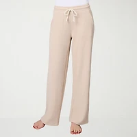 Free Country Womens Comfort Waistband Wide Leg Mid Rise Drawstring Pant