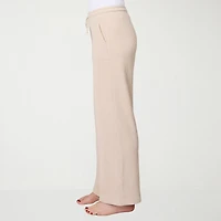 Free Country Womens Comfort Waistband Wide Leg Mid Rise Drawstring Pant
