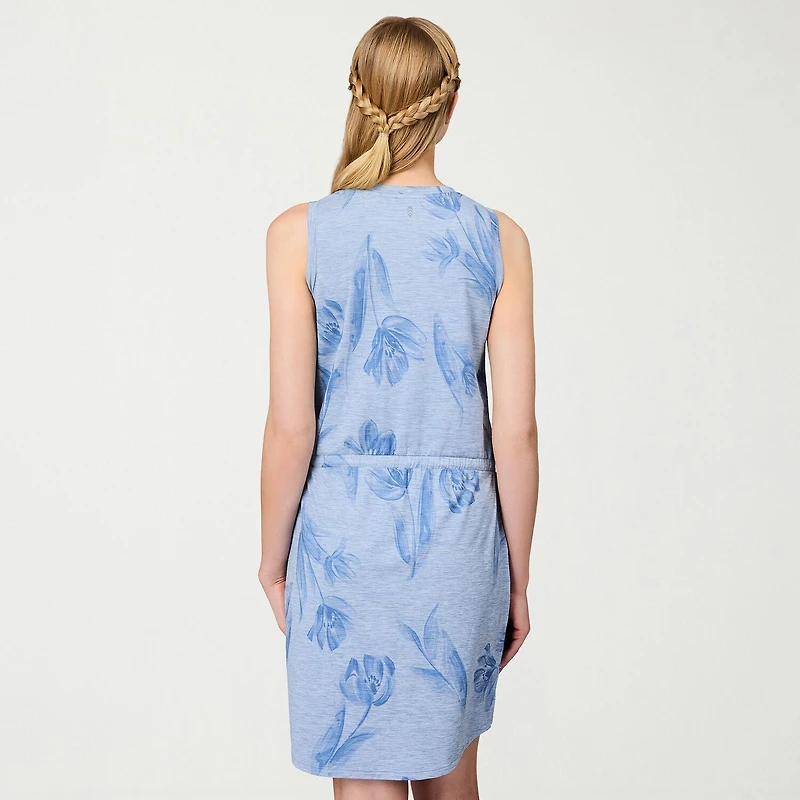 Free Country Womens Crew Neck Sleeveless A-Line Dress