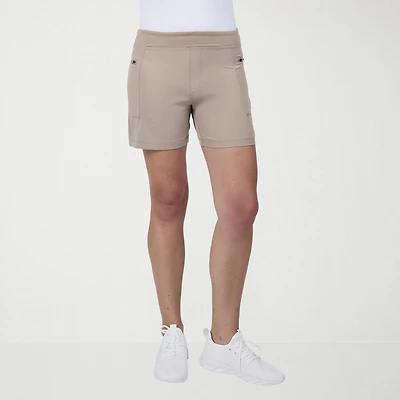 Free Country Womens Mid Rise Stretch Fabric Active Pull-On Short