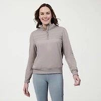 Free Country Womens High Neck Long Sleeve Quarter-Zip Pullover